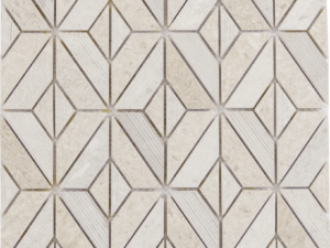 Limestone Presidio Ivory Rhombus Mosaic 12x12 Stone